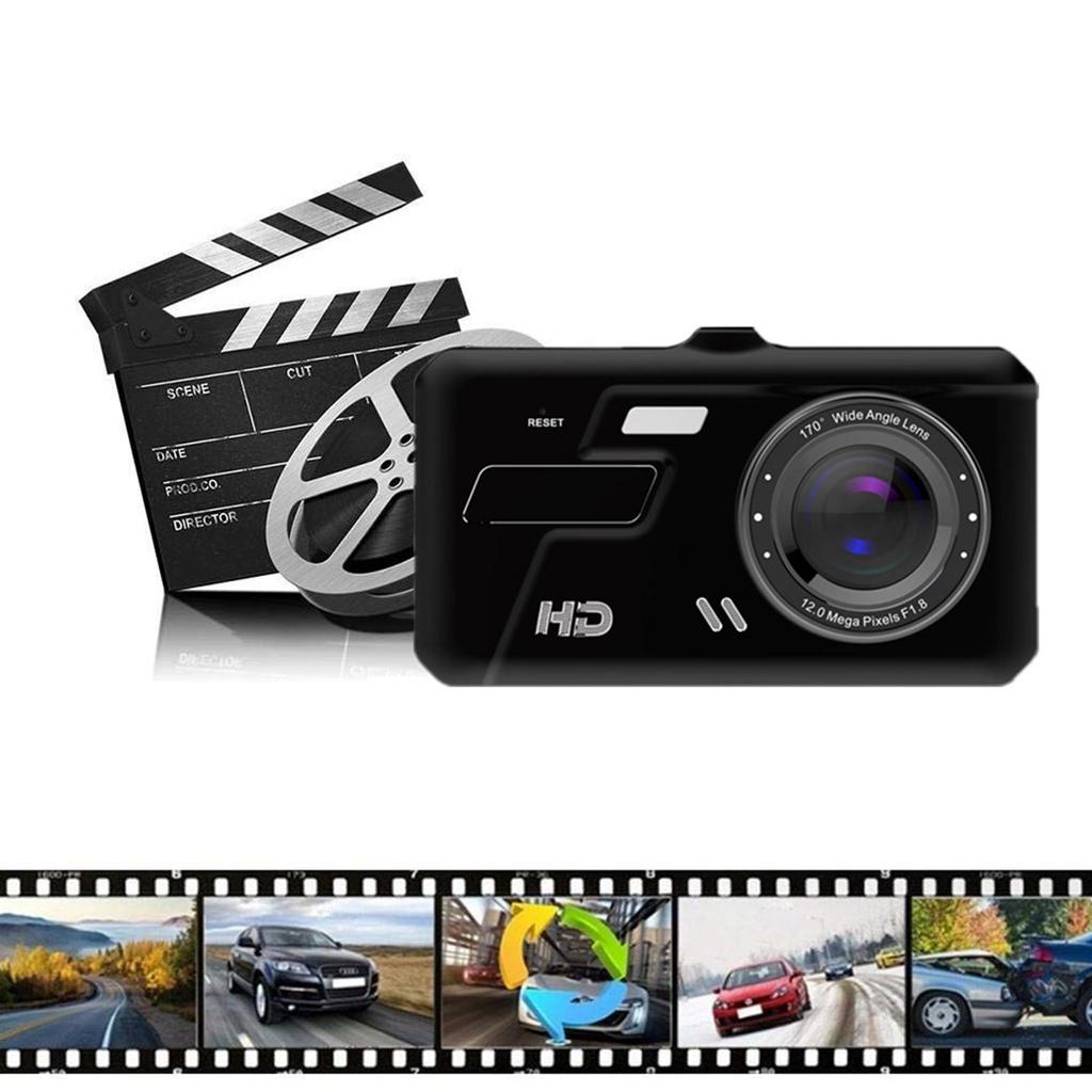 1080P Voice Control Car Rearview Video Dash Cam Recorder Camera 4 In IPS Parking Monitor Loop-Recording Motion Detection