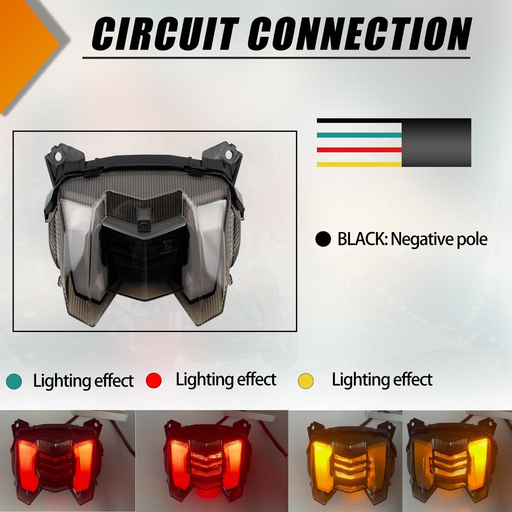 Motorcycle LED Light Rear For Yamaha MT-09 FZ-09 FZ09 MT09 2017 2018 2019 2020 E-Mark Tail Light Brake Turn Signals Integrated