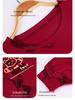 Newlywed Red Long Sleeve Cotton Couple Pajamas - Spring/Autumn Style
