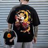 Demon Slayer Mens Tshirt Kyojuro Rengoku Anime Summer Boy Spring and Autumn Children Shortsleeved New Y2k Parentchild Outfit