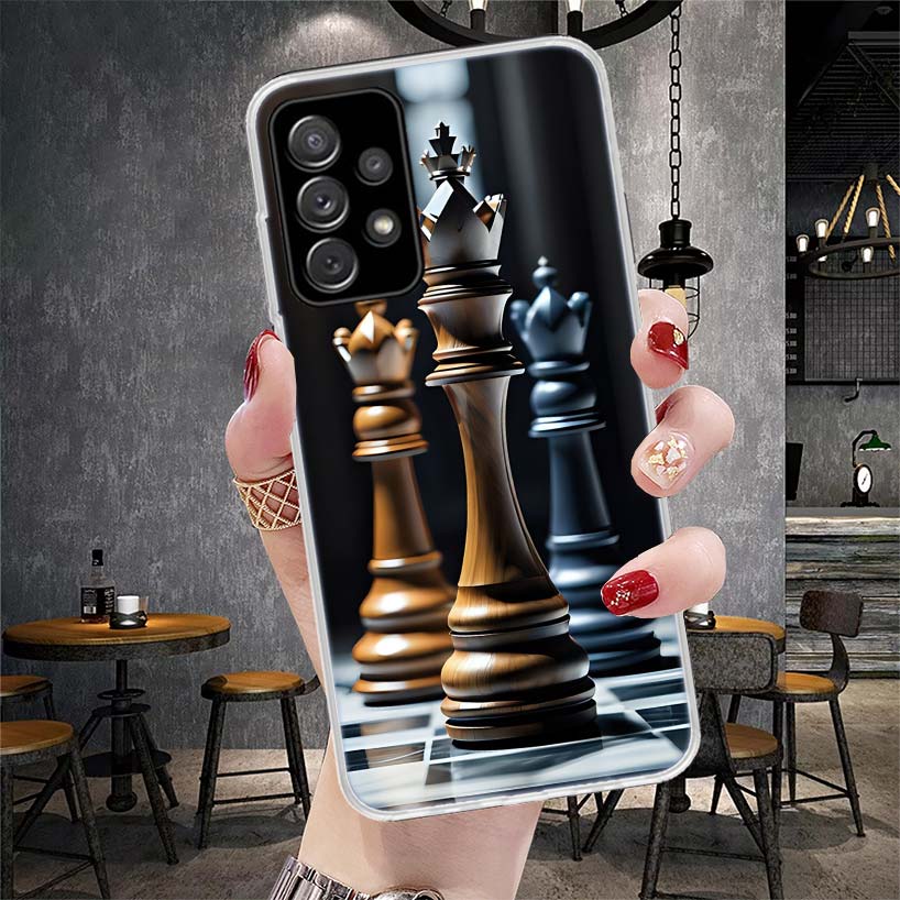 Competitive Chess Game Phone Case For Samsung Galaxy A12 A22 A32 A52 A72 A02S A51 A50S A71 A70 A31 A20S Note 20 Ultra S10 A10S G