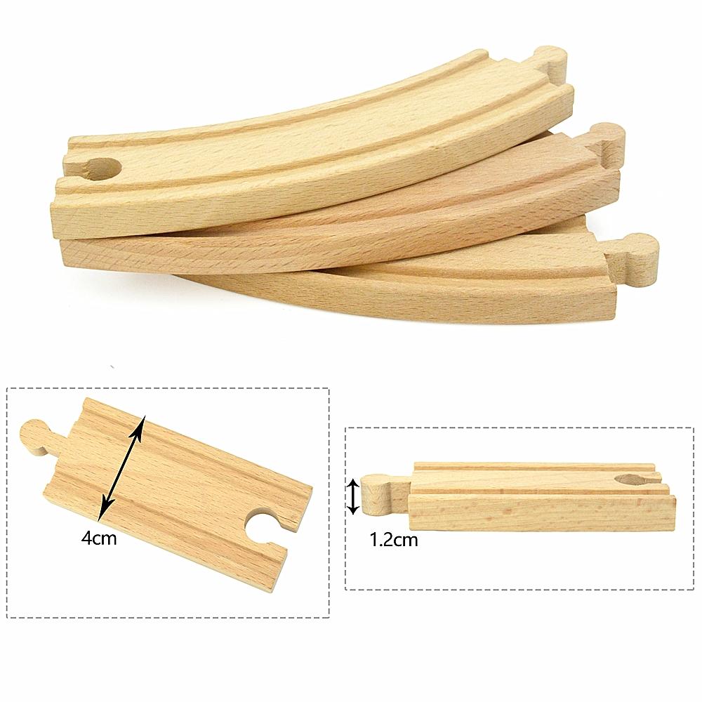 Wooden Tracks Railway Toys Beech Wooden Train Track Rail Bridge Pier Parts Fit Biro All Brand Track Educational Toy for Children