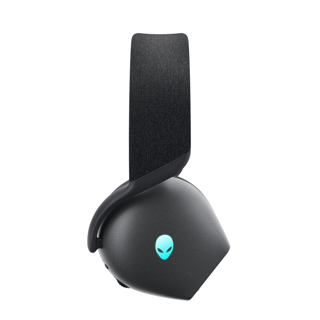 Alienware Tri Mode Wireless Gaming Headset AW725H Dark Side of the 40mm Certified Dolby Retractable Boom AI Noise Lightweight RGB Bluetooth - Moon,