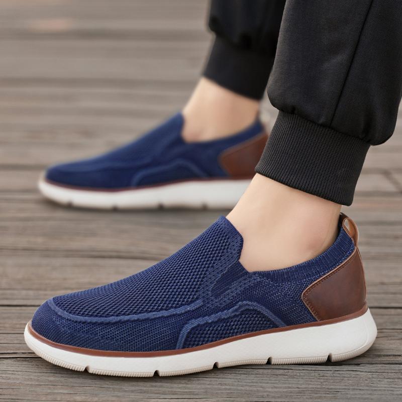 Men's Casual Dress Shoes Slip on Oxfords Business Walking Work Sneakers Fashion Mesh Lightweight Soft Sole