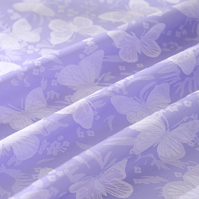 Dark pattern butterfly flower small fresh jacquard fabric imitation acetate Tencel women's cheongsam dress boy Loaded with jacqu