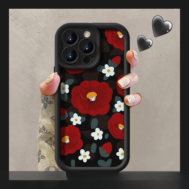 

The Diamond-shaped Camellia Figure-shaped Lanyard Is Suitable for IPhone 16 Cases and 15/14PRO Silicone Anti-drop iPhone 6 plus/6s Plus