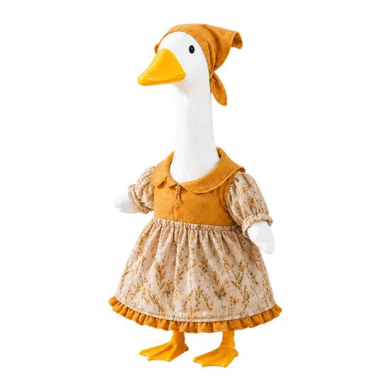 Jijijing Thanksgiving Porch Goose Outfit, Autumn Dress with Head Scarf for 23 Inch Statue, Outdoor Garden Yard Decor