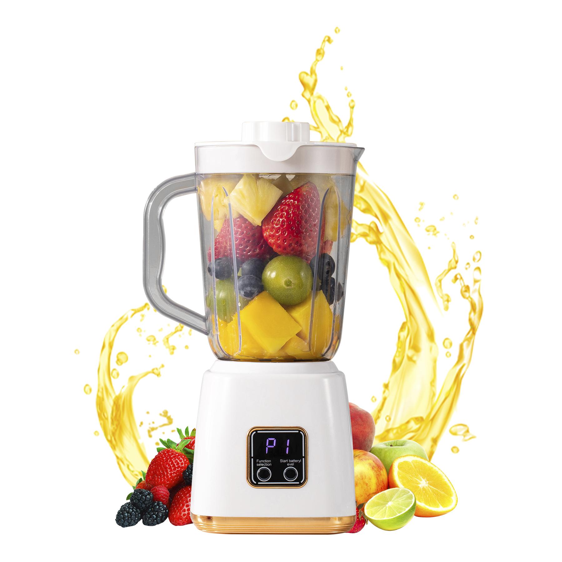 

7.4V Mini Ice Crusher LED Display Blender, USB Charging Portable Household Fruit Juicer, Used for Making smoothies and milkshake білий