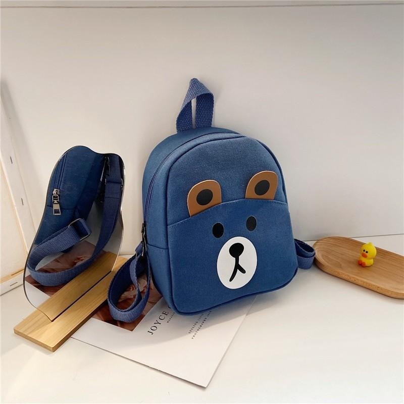 Childrens Cartoon Backpack With Breathable Canvas Material For Kindergarten Kids