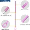 2pcs Bendable Pipe Tube  Cleaning Brush 6/8mm Pacifier Brush Silicone Straw Brushes  Kitchen