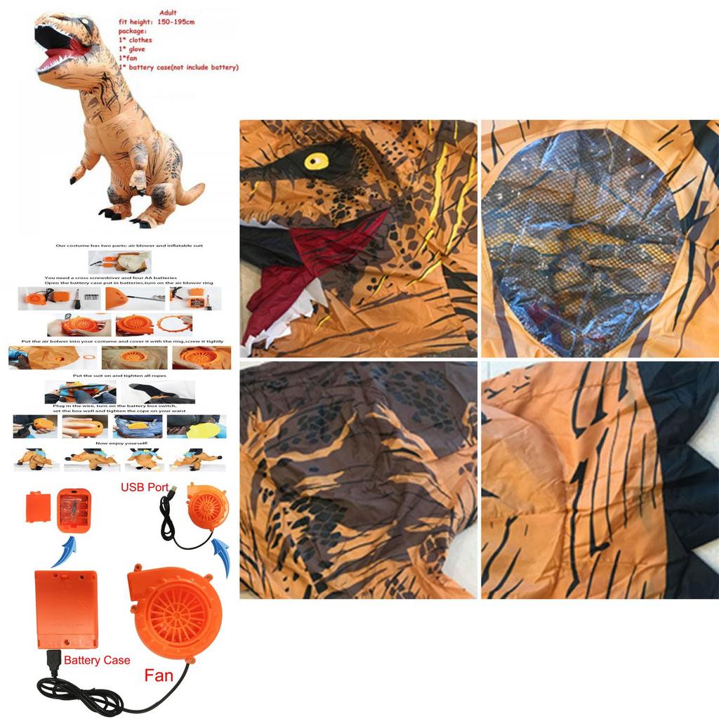 Fantastic Adult T-rex Inflatable Dinosaur Costume For Memorable Fancy Dress Parties