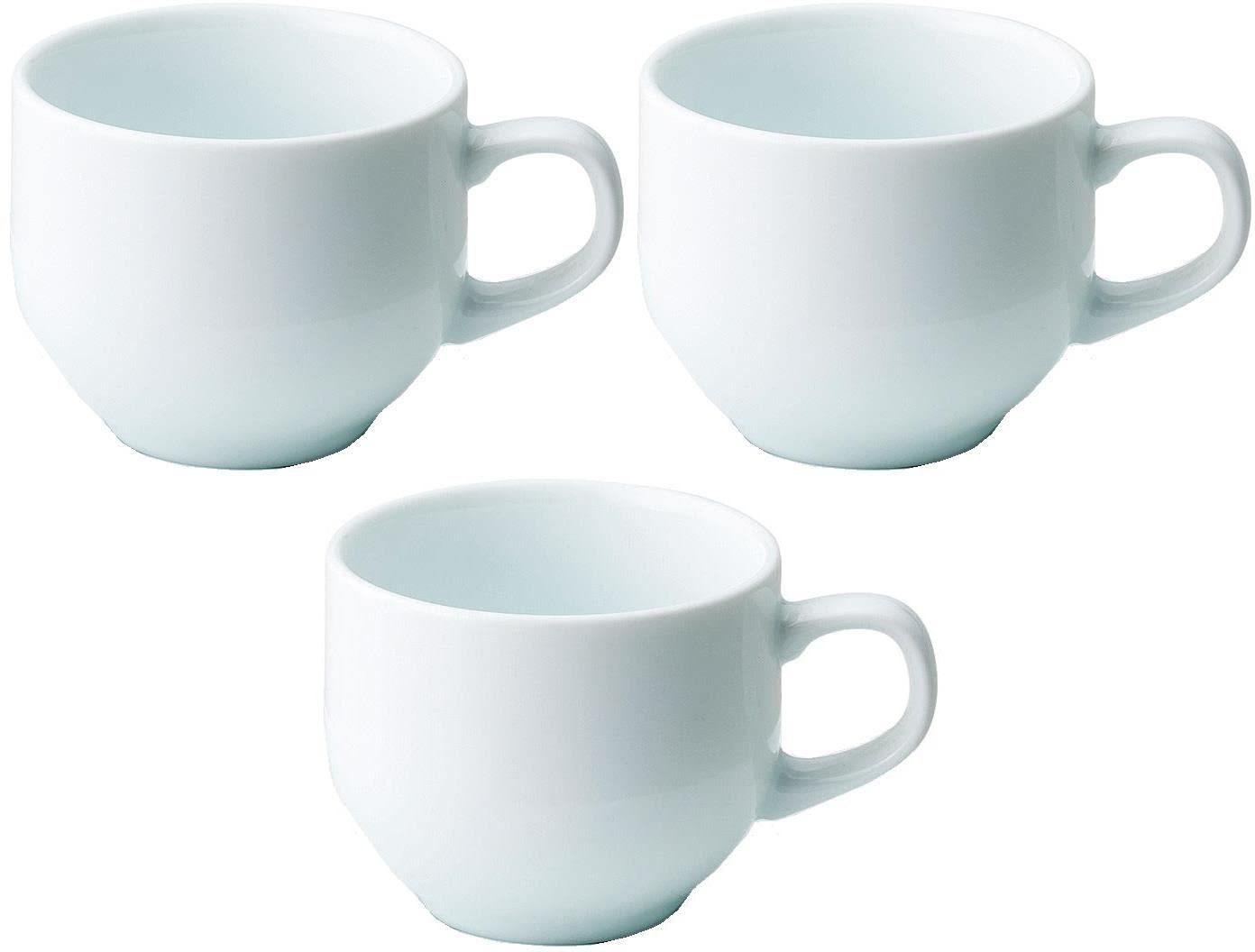 

Setomonohonpo Set of 3 Super Ultra Coffee Bowl x x (White Porcelain) [10.3 7.6 6.6cm] [Coffee Cup]