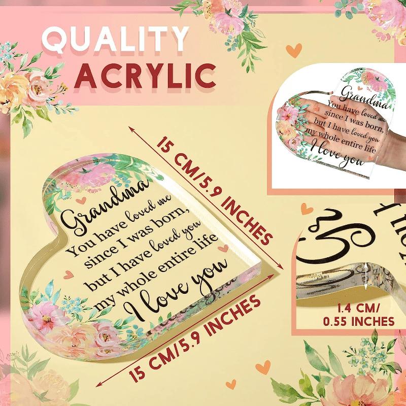 Watercolor Grandma Heart - Thoughtful Birthday Gift from Grandchildren