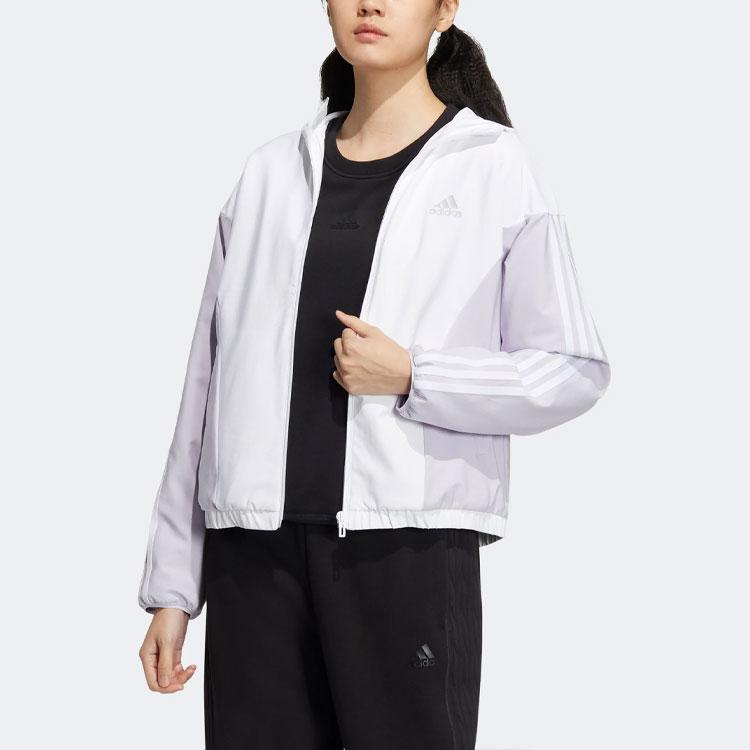 New Adidas Jacket Women's White Silver HY2875