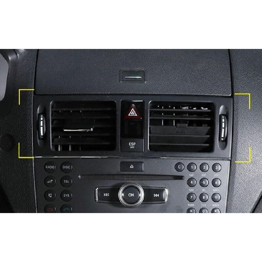 Air Outlet Vent Cover For Benz C-Class Silver Titanium 2007-2014 Central Console
