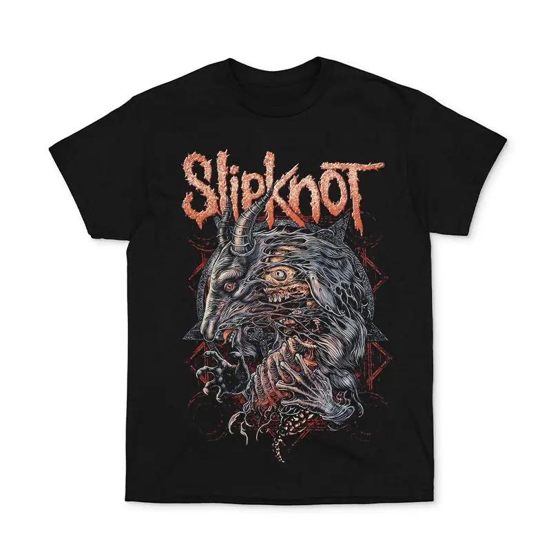 

Футболки с коротким рукавом SLIPKNOT, Панк Хэви-метал Рок, Футболки с круглым вырезом для мужчин и женщин, Хлопок, Индивидуальность 4XL
