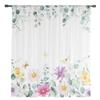 Idyllische Wildblumenblätter Tüllvorhänge für Wohnzimmer, transparenter Vorhang für Schlafzimmer, Weihnachtsjalousien, Voile-Vorhänge