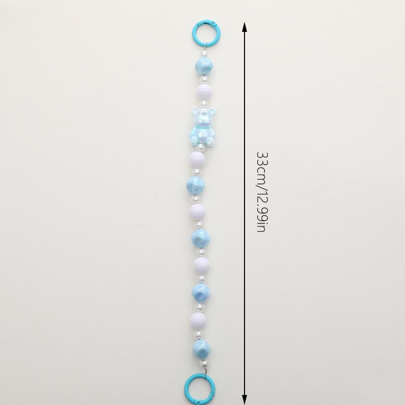 

Cartoon Little Bear Beaded Mobile Phone Chain Anti-Lost Phone Lanyard Keychain Student Water Cup Pendant Wristband Camera Chain