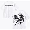 Vintage Washed Soft Loose Unisex Sci-Fi Streetwear Short Sleeve T-shirt of NieR: Automata, Hot-selling Gift Top
