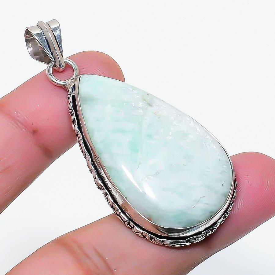 Natural Hememorphite Gemstone Handmade 925 Sterling Silver Pendant 2.17 AP-15643