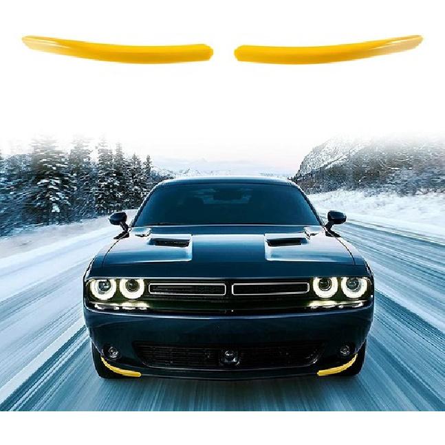 Front Bumper Lip Cover Splitter Protector for Dodge Challenger SXT 2015+, Yellow