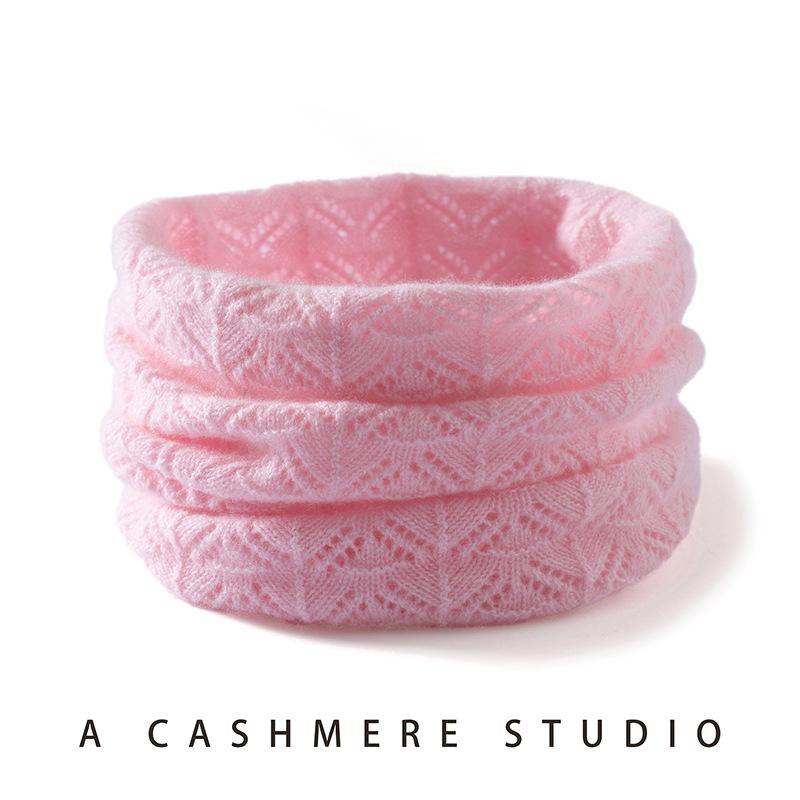 Cashmere Neck Warmer: 100% Pure Cashmere, Hollow Knit, Fashionable Warm Scarf