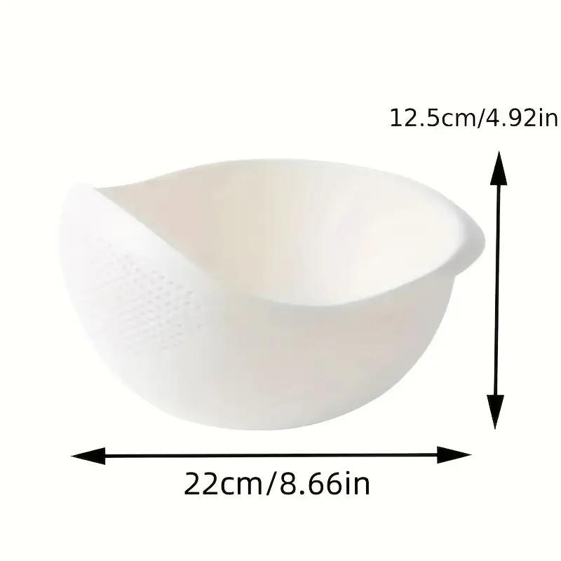 Plastic Rice Washing Bowl with Strainer Efficiently Wash Small Grains and Kitchen Gadgets