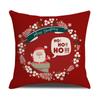 Christmas Pillow Cover Christmas Pillow Linen Cartoon Print Holiday Home Bed Cushion Cover