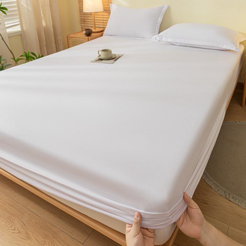 Class A Washed Cotton Non-Slip Fitted Sheet - Soft, Breathable, and Comfortable for Naked Sleep