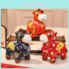 Chinese Style Plush Toy Horse Year Mascot With Short Plush Material For New Year Gift And Prosperity Decor