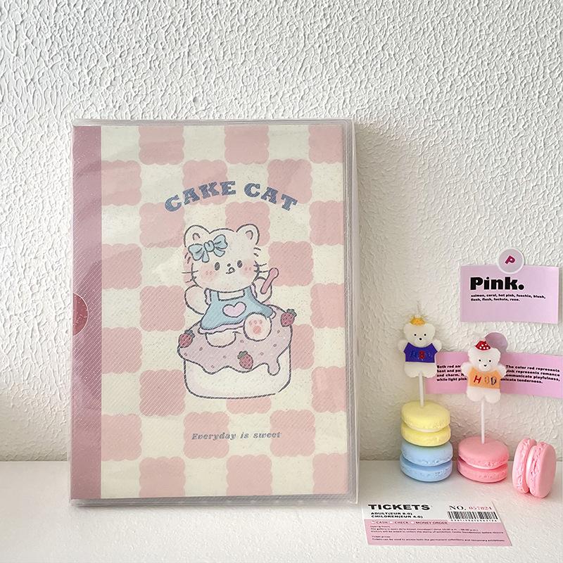 

A5 Kawaii Biscuit Bear Binder Kpop Idol Po Card Альбом Сборная книга с суперобложкой DIY Pocards Органайзер Обложка для журнала