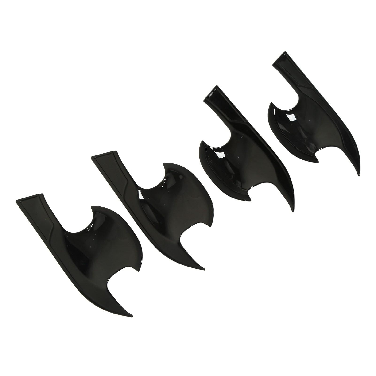 

4 шт. Защитная накладка на наружную дверную ручку автомобиля, глянцевая черная накладка на чашу, сменная накладка для RS