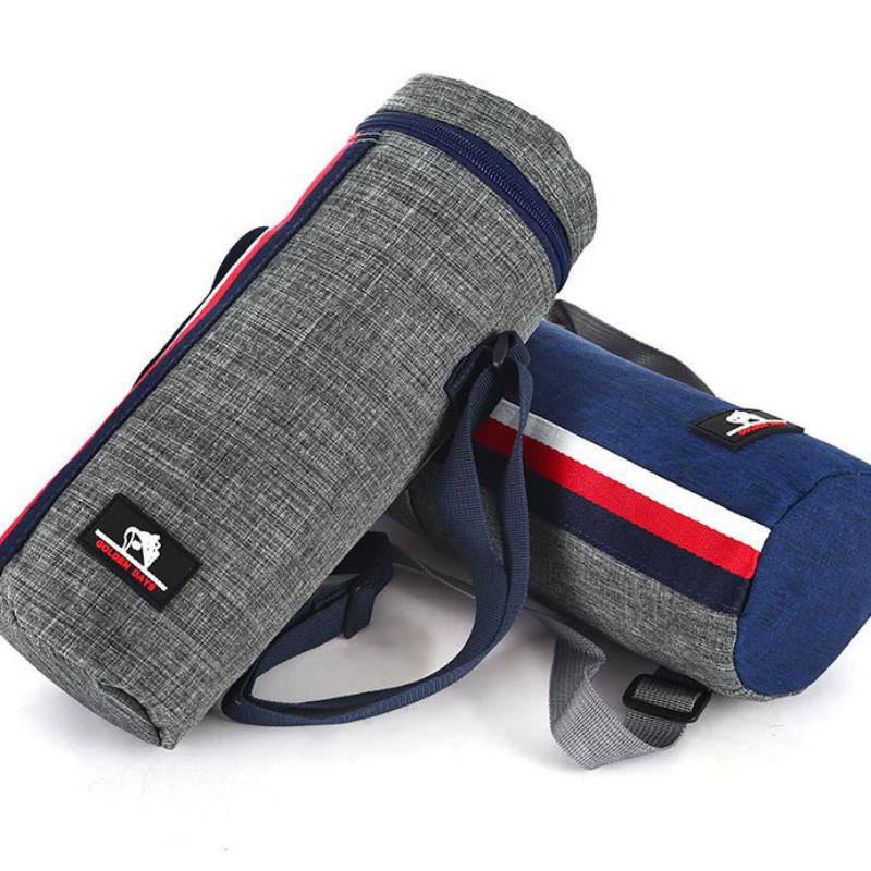 2L Portable Oxford Cloth Circular Insulated Bottle Cooler Bags Camping Accessories Insulated Water Bottle Bag