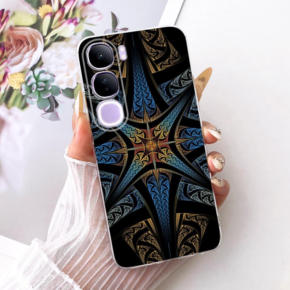 For Vivo V40 Lite 4G 5G Case V2417 Cool Lion Butterfly Painted Cover For Vivo Y200 5G Soft Slim Phone Case For Vivo Y300 5G Bags