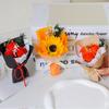 Mini Artificial Flower Bouquet Scented Soap Rose Sunflower Flower Arrangement Preserved Floral Gifts for Women Wife Girlfriend