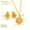 Sunflower Stud Earrings Necklace Women'S Titanium Steel Women'S Micro-Inlaid Temperament Jewelry Set Earrings
