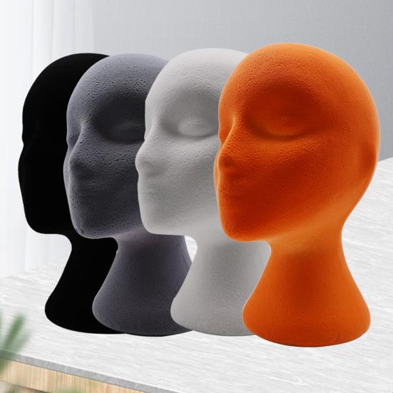 Female Styling Flocking Foam Head Mold Wig Holder DIY Headwear Display Model