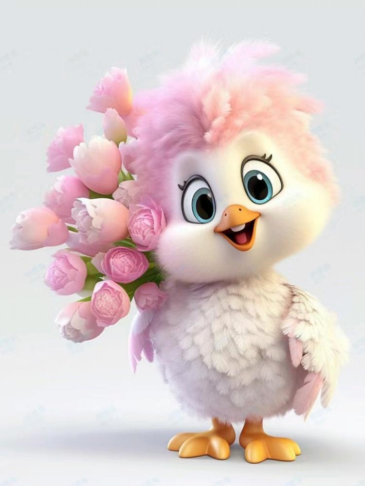 Cute Chicken Animal Full Round Square 5d Diy Diamond Painting Chicken Jewelry Embroidery Cross Embroidery Decorative Gift
