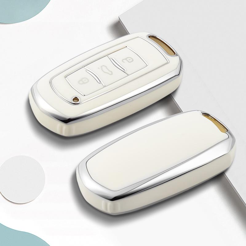 

TPU For Geely Car Key Case Cover with Keychain Holder for Geely Emgrand 7 GX3 Atlas GS NL3 Gili Emgrand 7 EX7 GT GC9 Protector