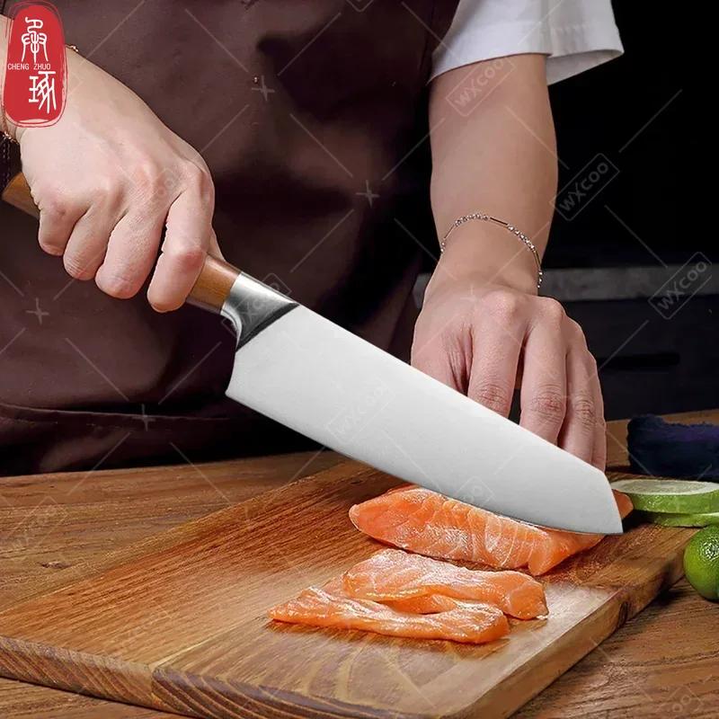 WXCOO Japanese Kitchen Chef's Knife Damascus Kitchen Steel Stainless Fish Fillet Slicing Santoku Knife Meat Cleaver Knife