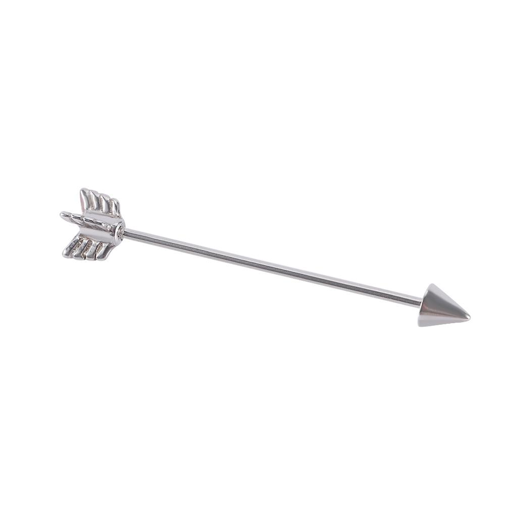 Schraube 35mm Silber Schwarz Industriell Barbell Schmuck Stecker Ohrring Pfeil Piercing Ohrknorpel