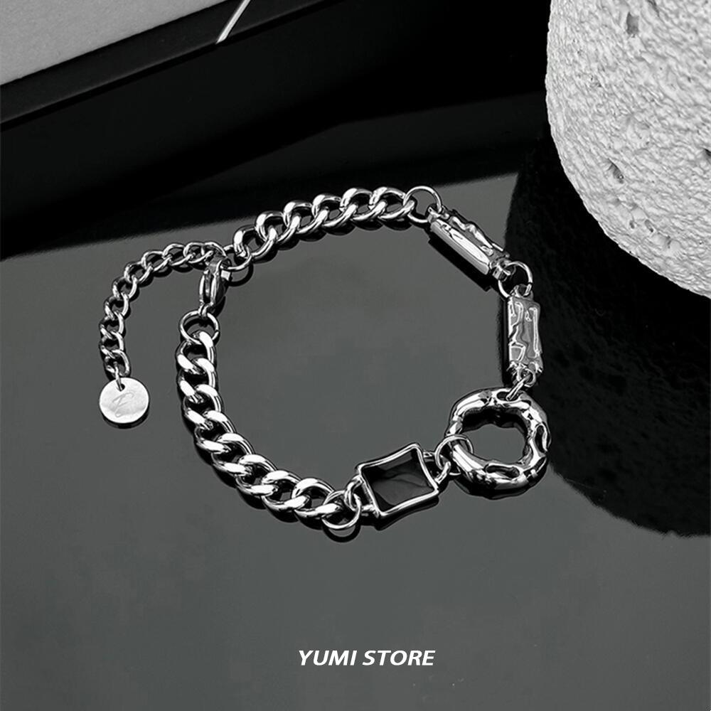 Titanium Steel Heart Bracelet Geometry Charm Non-Fading Couple Accessories Wholesale Gift for Men And Women Unisex Fashion