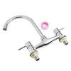 Solid Brass Chrome Construction Hot And Cold Mixing Faucet Hole Deck Basin Sink