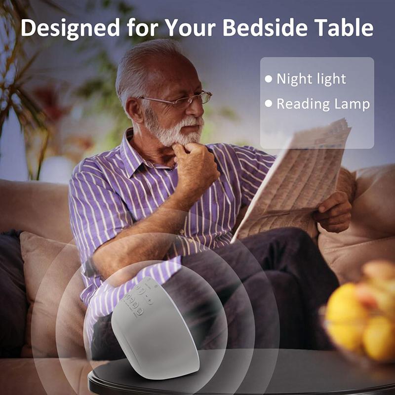 Bluetooth Speaker Clock Wake Up Light Alarm Clock with Sunrise Sunset Simulation Colorful Night Light Music Player  Clock