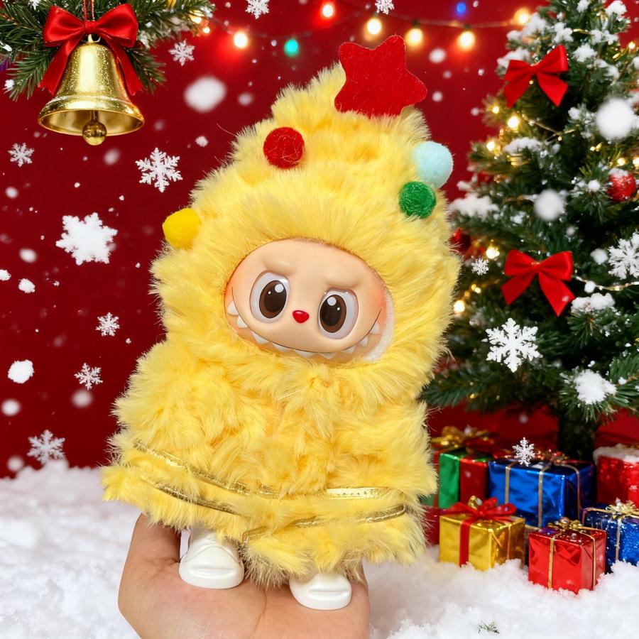 Clothes Only - Suitable for Labubu Baby Clothes, One, Two and Three Generations of Labubu Pendant Dolls Can Wear Christmas Baby Clothes Set