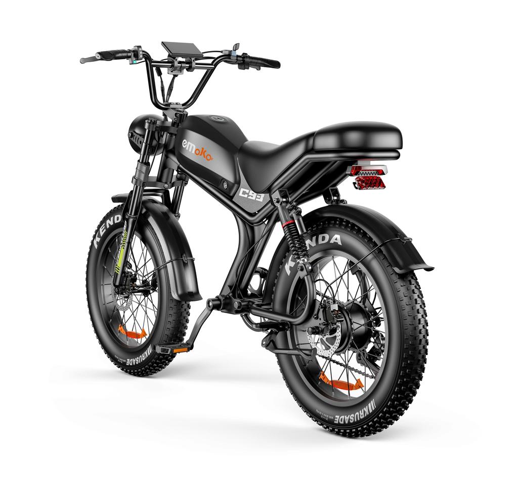 Emoko C93 48V Rychlé E-kolo mopedového stylu Tlusté pneumatiky 1000W motor pro dospělé