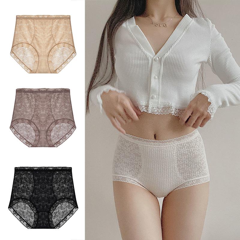 1PC Calzoncillos femeninos De color sólido Encaje de cintura alta Elevación  de cadera Ropa interior de mujer transpirable de alta calidad comprar a  buen precio — entrega gratuita, reseñas reales con fotos —