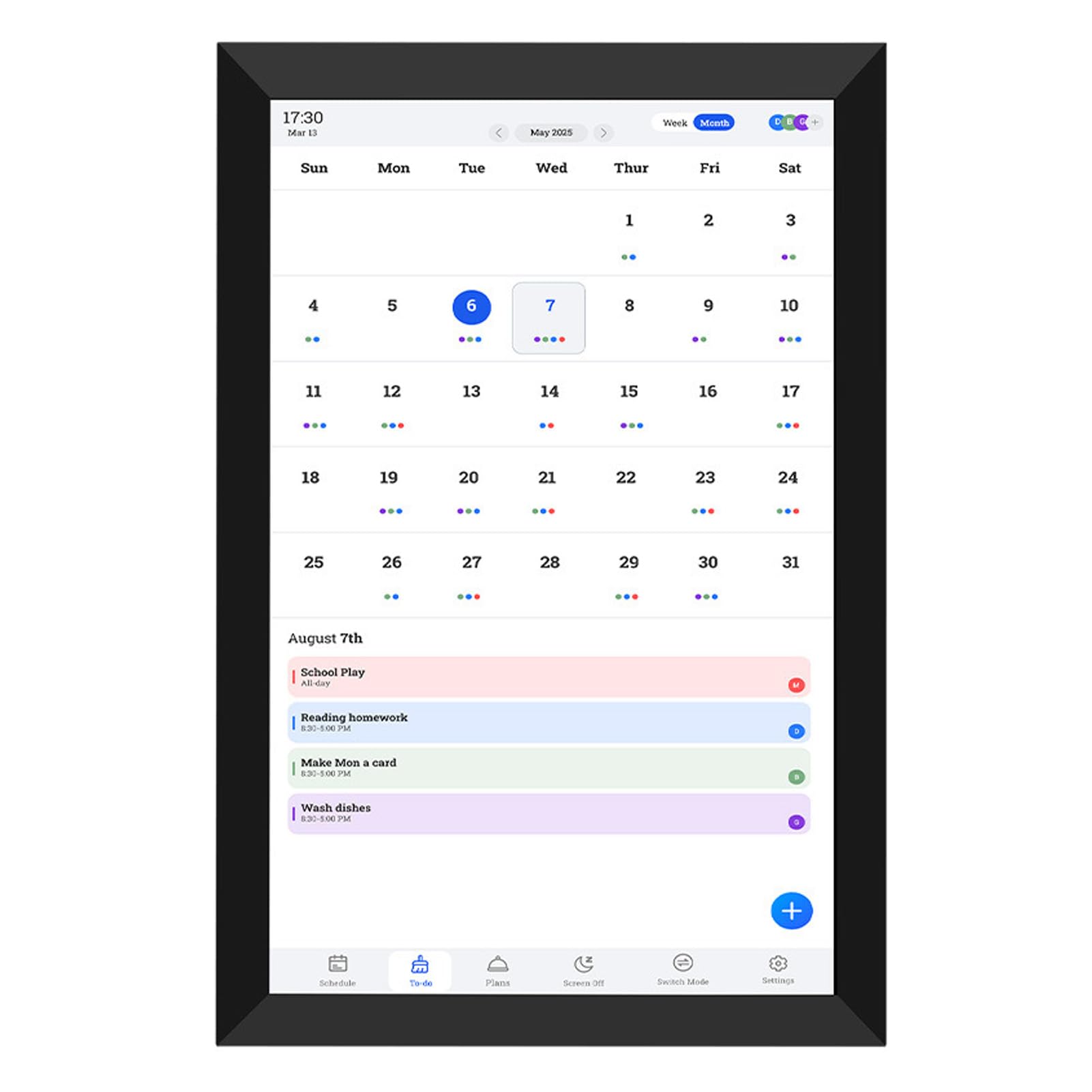 

Fockety 10.1-inch Smart Digital Calendar and Planner, HD Touchscreen WiFi Digital Frame with Chore Chart, Meal Plan, and Family Office Sync