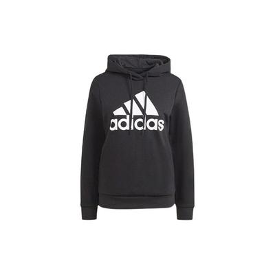Essentials Φούτερ με Κουκούλα Fleece με Λογότυπο Μαύρο/Λευκό Γυναικείο Streetwear GL0653