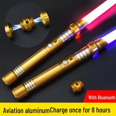 Spada Laser Giocattolo in Metallo a Doppio RGB 15 Colori - Spada Laser Forza Star Wars per Duello